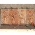 flower carving stone wall relief